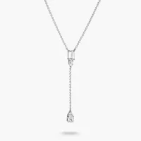 Kette Y-Form mit weißen Zirkoniasteinen Bold...