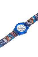 Scout Kinderuhr analog aus der Serie "Crystal" mit blau rotem Kunstlederband, Quad-Motiven und Quarzwerk