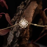 Composition Gem Armband (Mondstein/Gold) | Holzkern