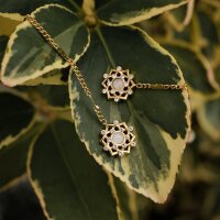 Composition Gem Ohrringe (Mondstein/Gold) - Holzkern Damen Schmuck