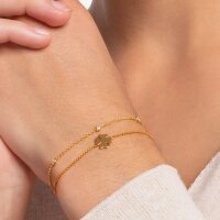 Armband weiße Steine gold