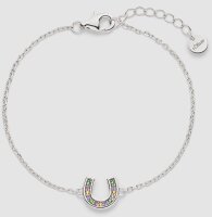 Damenarmband mit Hufeisen-Anhänger aus 925er Silber...