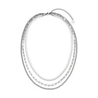 Damen-Halskette in Layering-Optik, silberfarben -...