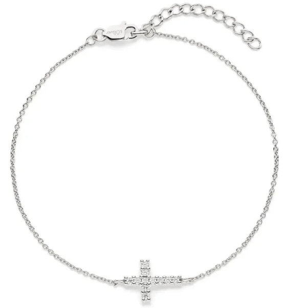 Damen-Armband, Kreuzmotiv mit Zirkonia, Silber - s.Oliver Modell: SOJ-0281-B-21