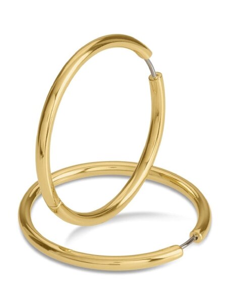 Boccia Damen-Creolen Ohrringe Titan Goldfarben 38 mm