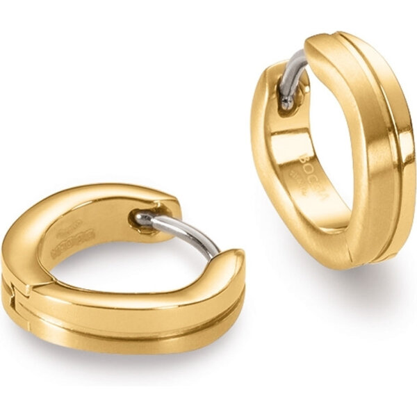 Damen Ohrringe aus Titan, Goldfarben 10 mm - Boccia Modell: 0563-06