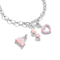 Damen, Charm-Anhänger Pink Sonnenbrille, Silber - Thomas Sabo Modell: CC1302-007-9