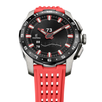 Herrenuhr mit rotem Silikonarmband - Festina Modell: F23305/4