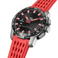Herrenuhr mit rotem Silikonarmband - Festina Modell: F23305/4
